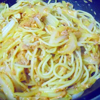 シーチキンと野菜のスパゲッティ